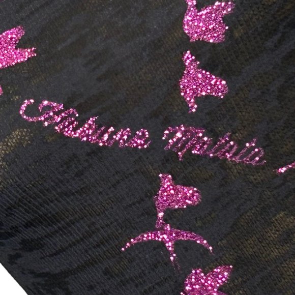 Rue 21 Women's Juniors M Black Purple Sparkle Hakuna Matata Blouse Shirt - Picture 2 of 12